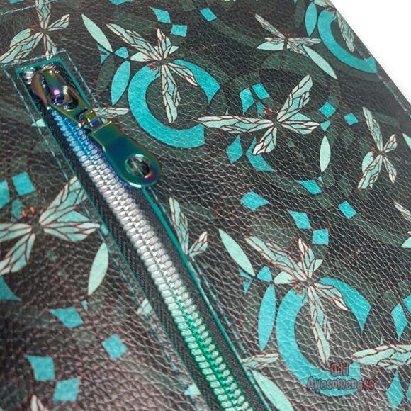 Dragonfly Sigma Bifold Vinyl Faux Leather Wallet with Matching Key Strap Lanyard - Picture 8 of 8